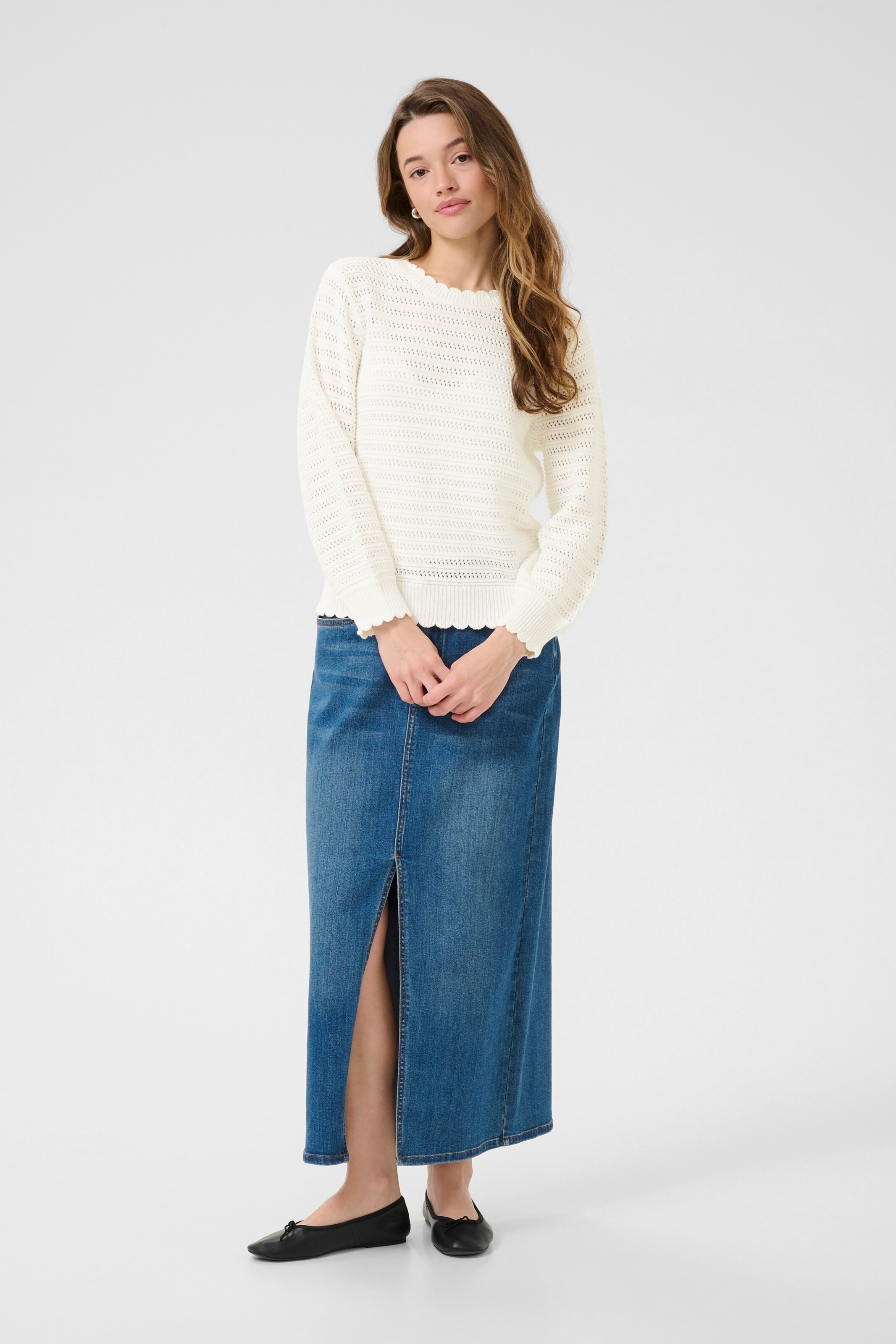 Kaffe Pullover in Weiß