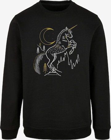 Sweat-shirt 'Harry Potter - Unicorn' ABSOLUTE CULT en noir : devant