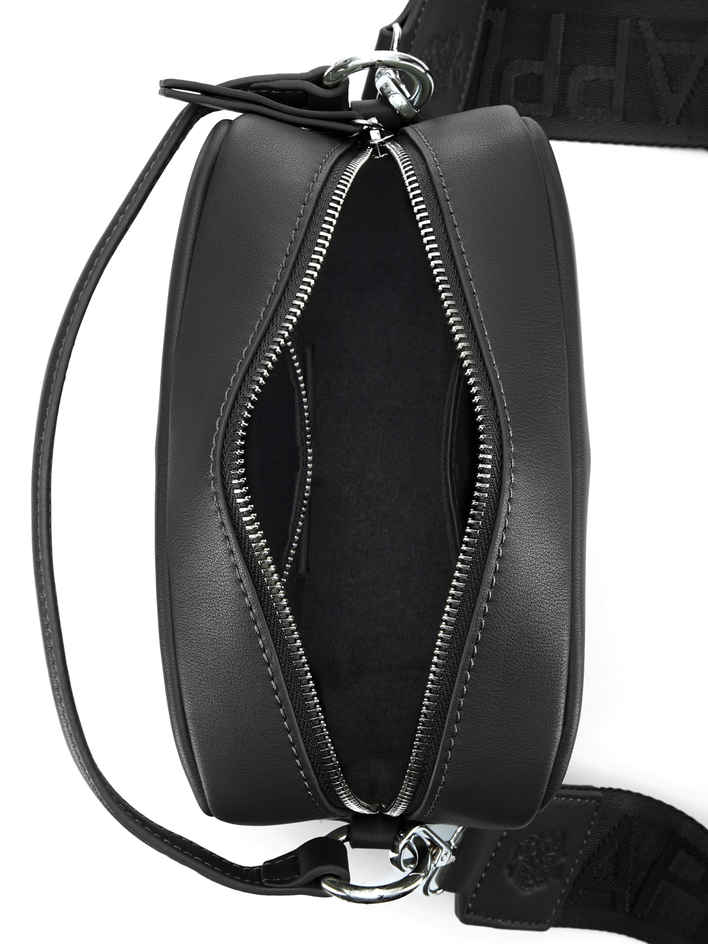 Apple of Eden Tasche 'BRÜSSEL', hochwertige silberfarbene Metalldetails in Schwarz