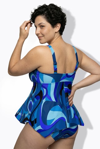 Ulla Popken Triangle Bra in Blue