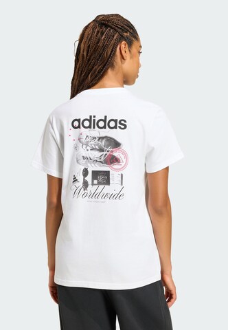 T-shirt fonctionnel 'Travel' ADIDAS SPORTSWEAR en blanc : devant