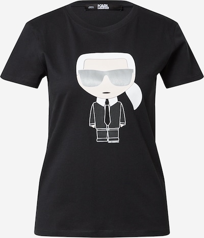 Karl Lagerfeld T-shirt en beige / gris / noir / blanc, Vue avec produit