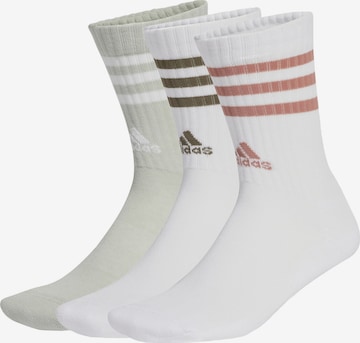 ADIDAS PERFORMANCE Sportsocken '3-Stripes Cushioned Crew 3 Pairs' in Grau: Vorderseite
