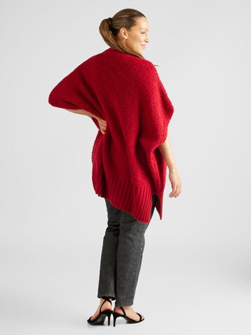 Cardigan oversize 'SUD' Persona by Marina Rinaldi en rouge