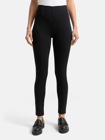 TOM TAILOR Skinny Trousers in Black: front