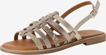 Tamaris Sandaal in Goud: voorkant