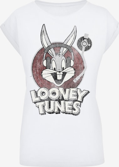F4NT4STIC T-Shirt 'Looney Tunes Bugs Bunny' in grau / dunkelgrau / dunkelrot / weiß, Produktansicht