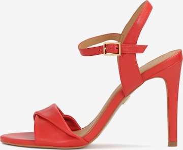 Sandalo con cinturino di Kazar in rosso: frontale