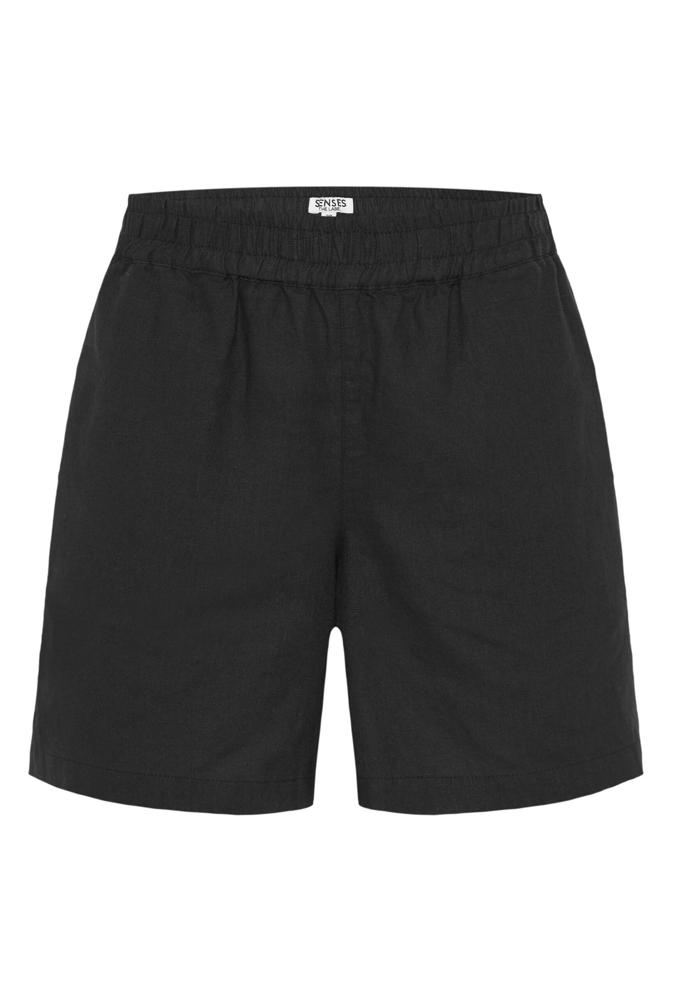 SENSES.THE LABEL Regular Pants in Black: front