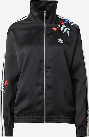 ADIDAS ORIGINALS Zip-Up Hoodie 'FIREBIRD' in Black: front