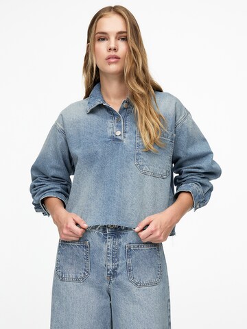 Pull&Bear Bluse in Blau: Vorderseite