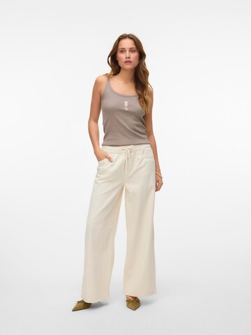 VERO MODA Wide leg Jeans 'VMValeria' in Beige