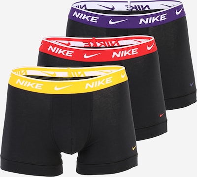 NIKE Underwear Bokserice 'TRUNK 3PK' veličine XS u žuta / ljubičasta / crvena / crna, Pregled proizvoda