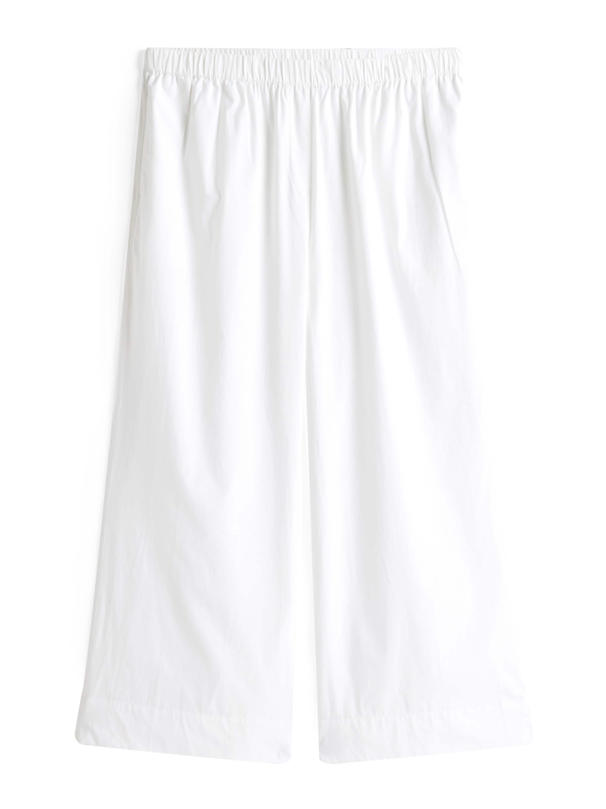 Tommy Hilfiger Curve Широки крачоли Панталон в бяло: отпред