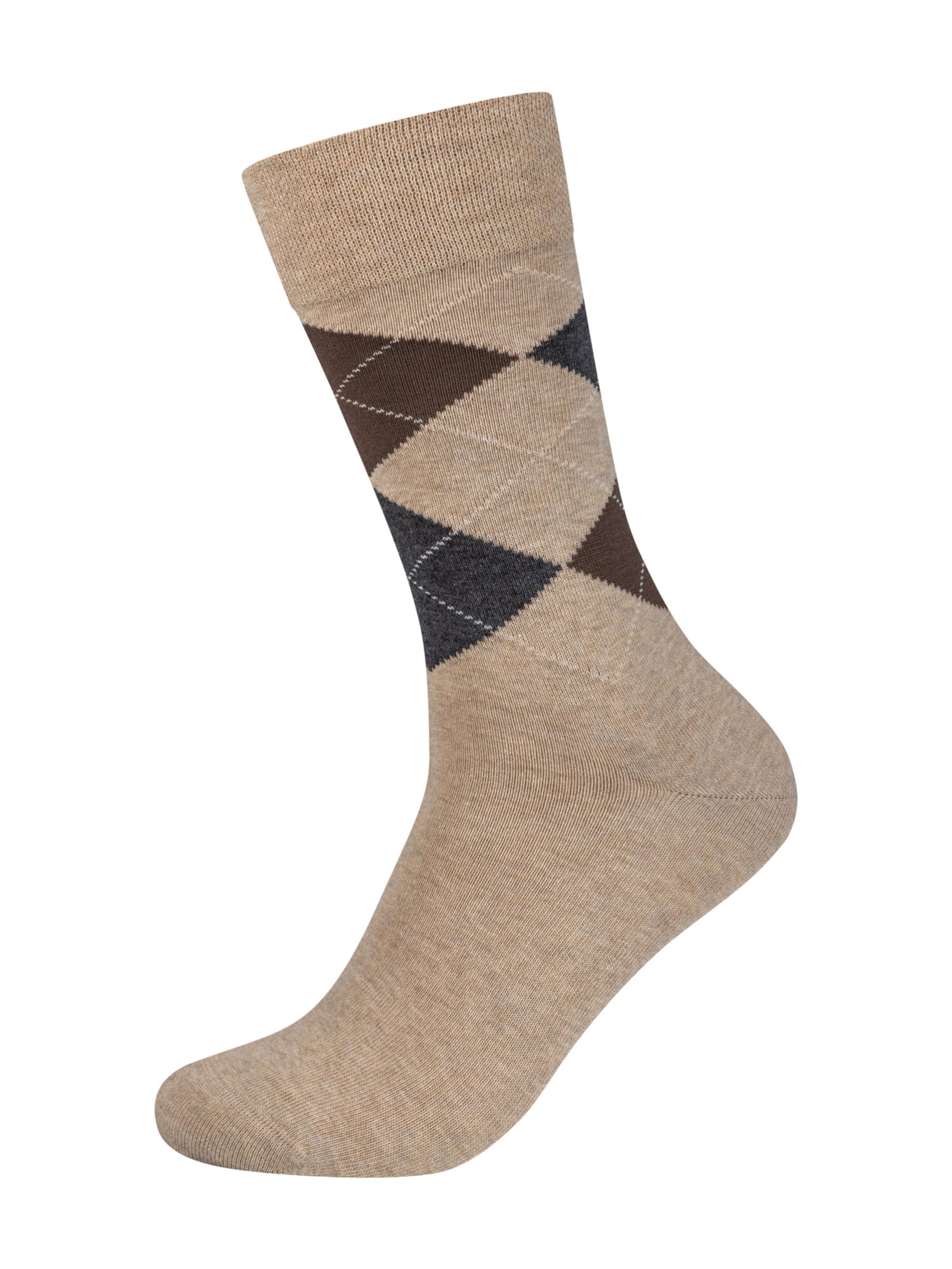 camano Socks in Brown: side