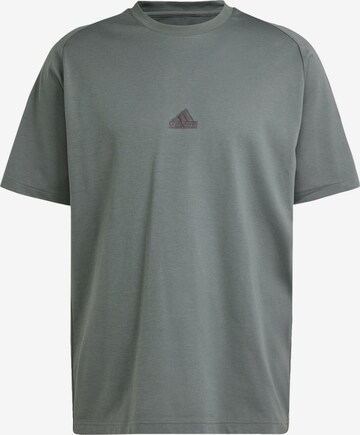 ADIDAS SPORTSWEAR - Camisa funcionais 'Z.N.E.' em cinzento: frente