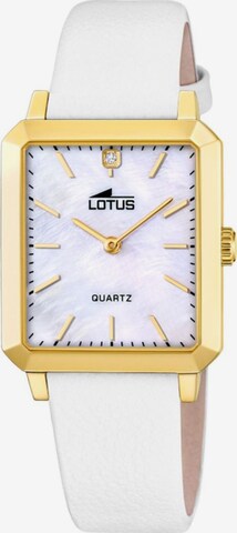 Montre à affichage analogique Lotus en blanc : devant