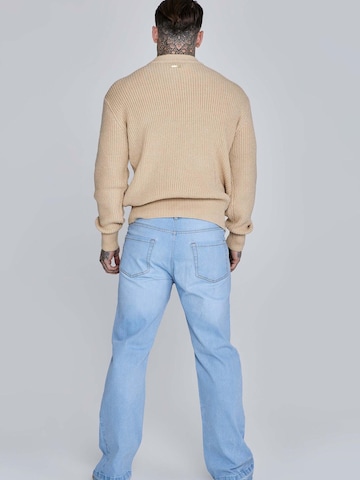 SikSilk Sweater 'Knitted Sweater' in Beige