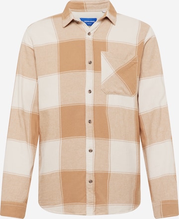 JACK & JONES Regular fit Button Up Shirt 'OWEN' in Beige: front