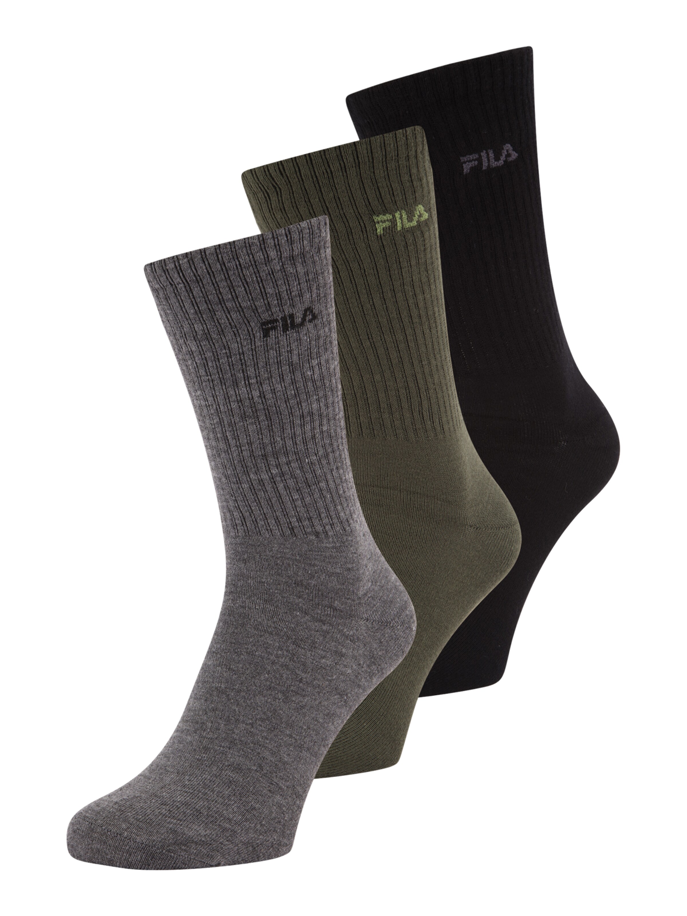 FILA Nogavice | pegasto siva / oliva / črna barva, Prikaz izdelka