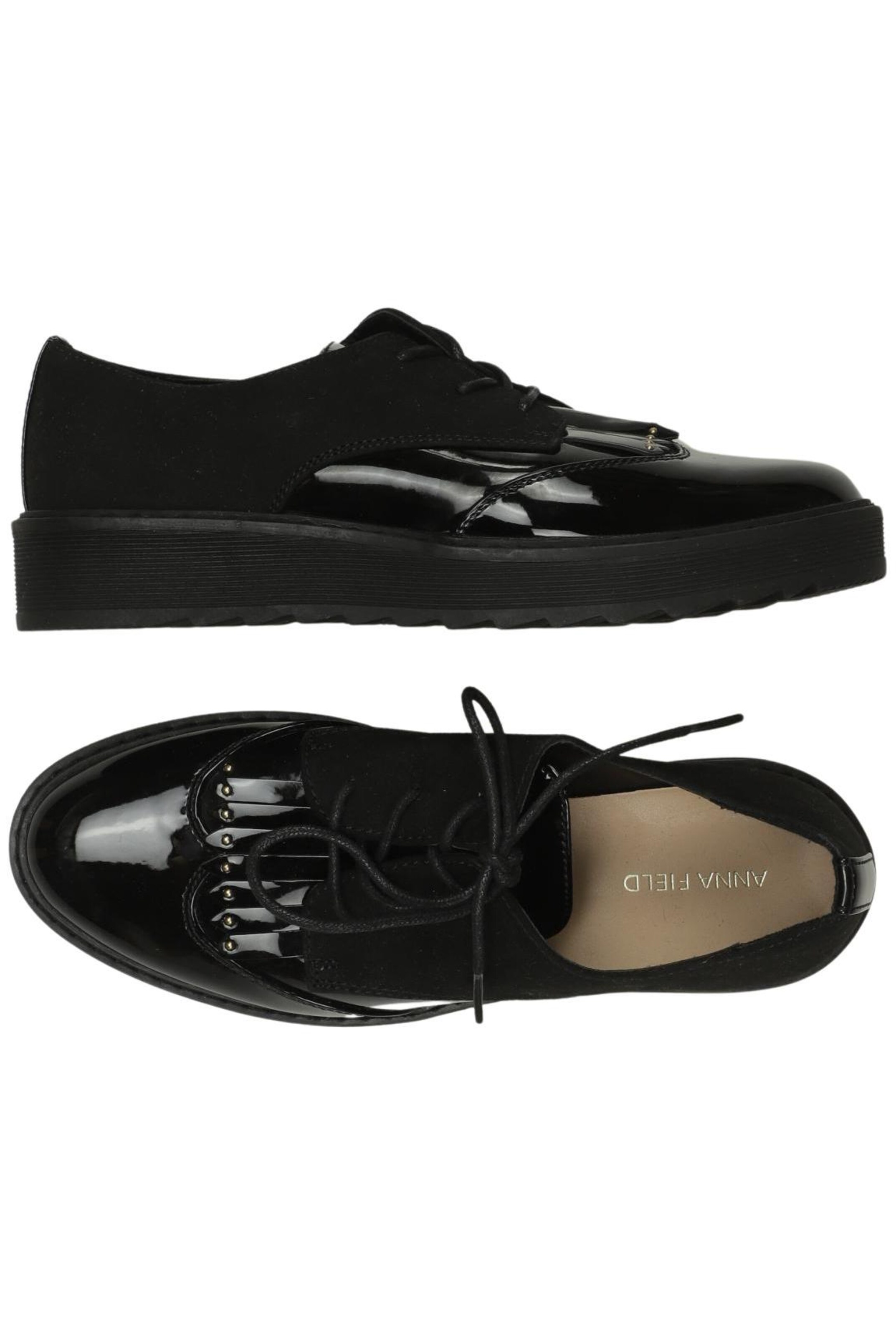 Anna Field Flats & Loafers in 37 in Black: front
