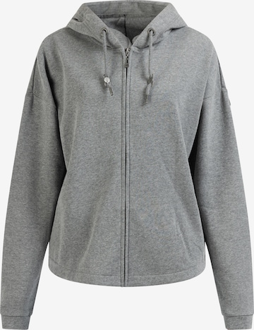 DreiMaster Vintage Zip-Up Hoodie 'Takelage' in Grey: front