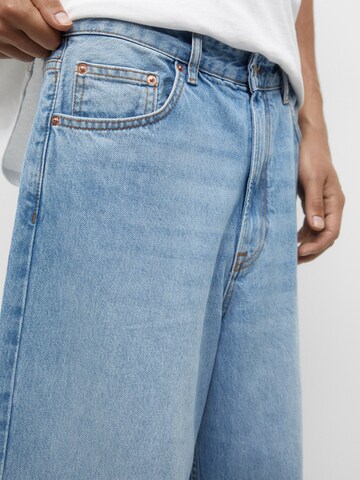 Pull&Bear Zvonové kalhoty Džíny – modrá