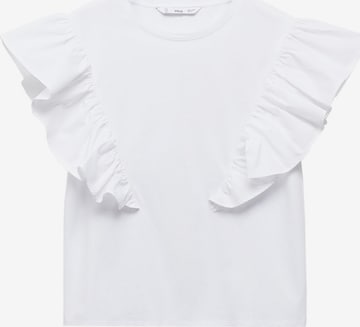 T-shirt MANGO en blanc : devant