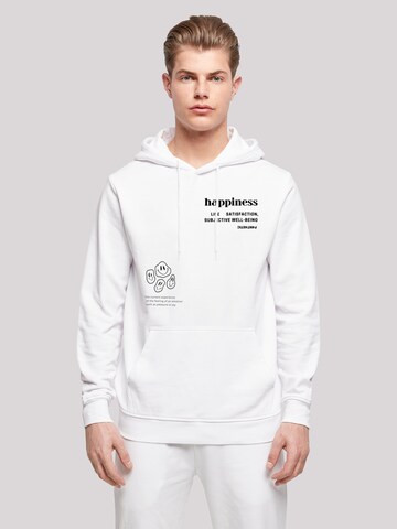 F4NT4STIC Sweatshirt 'Happiness' in Wit: voorkant