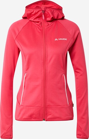 VAUDE Athletic Fleece Jacket 'Tekoa II' in Pink: front