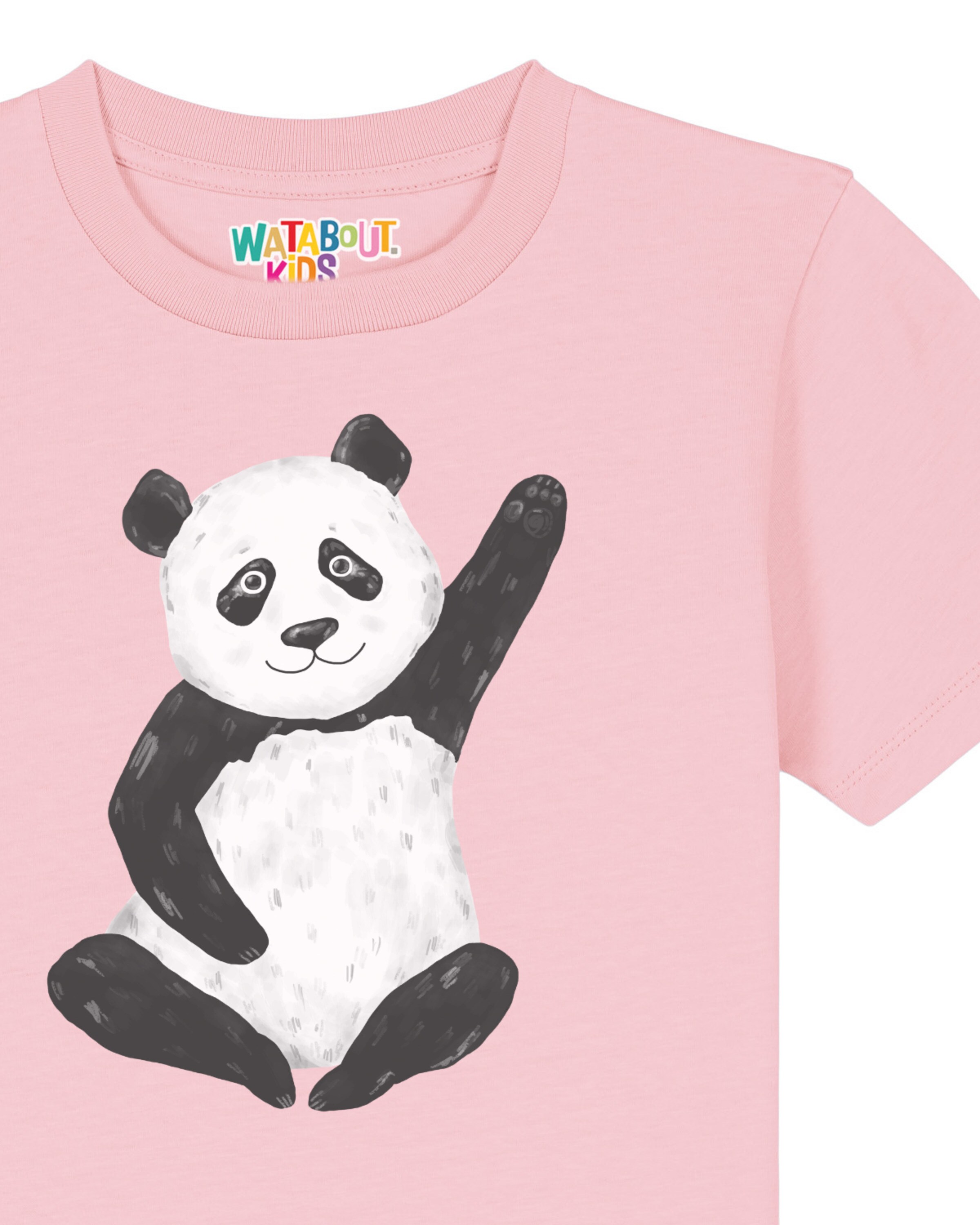 Maglietta 'Panda' di watabout.kids in rosa