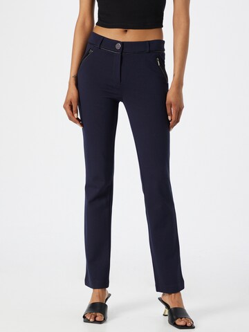 Coupe slim Pantalon 'Ponte' Wallis en bleu : devant