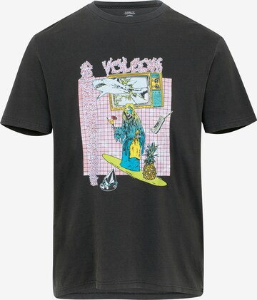 T-Shirt ' FRENCHSURF ' Volcom en noir : devant