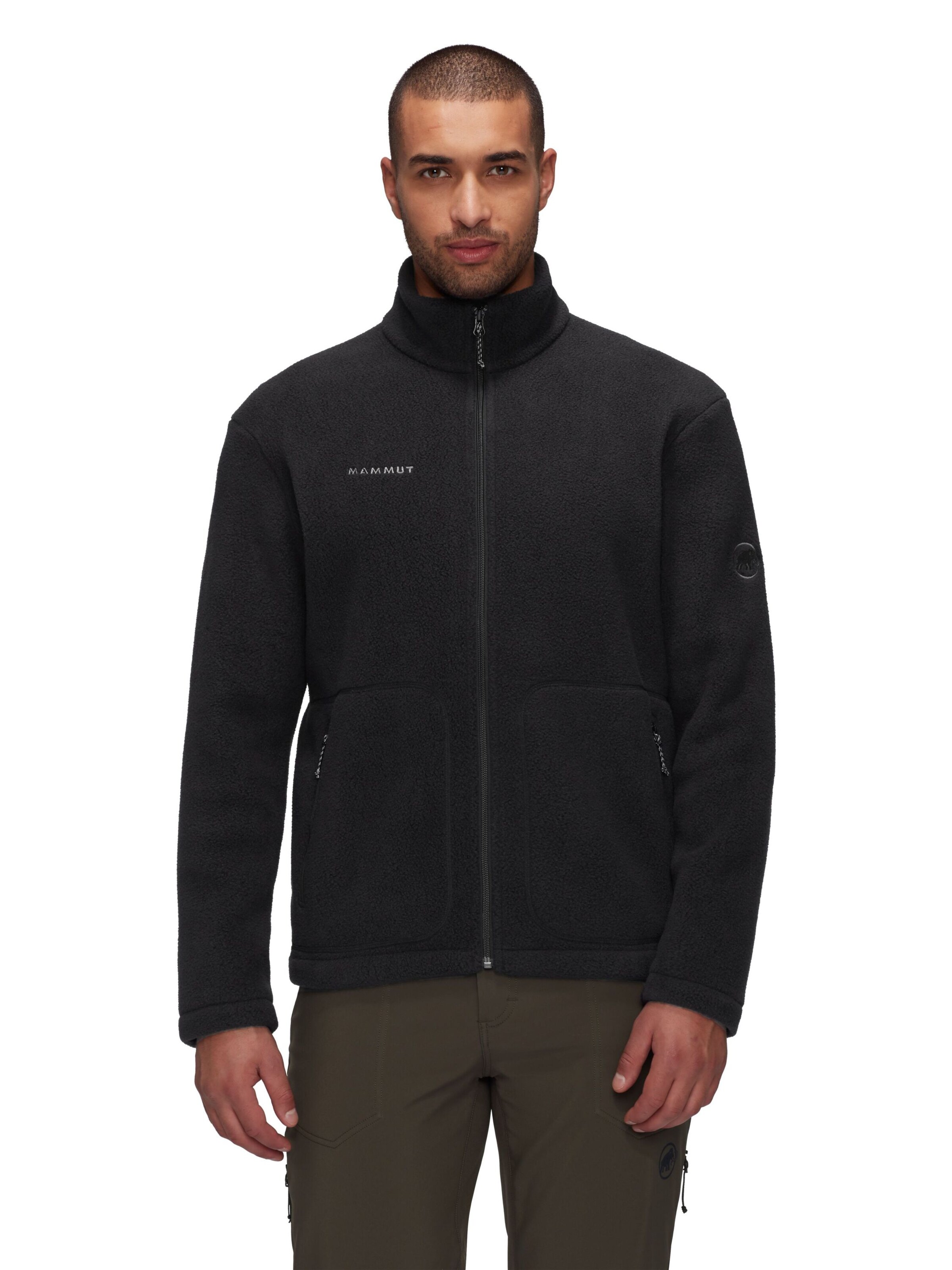 MAMMUT Funktionsfleecejacke ‘Falera’ in Schwarz: Vorderseite