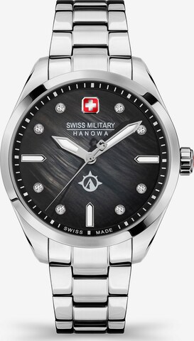 SWISS MILITARY HANOWA Analoog horloge 'MOUNTAIN CRYSTAL' in Zilver: voorkant