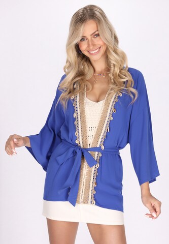 IZIA - Kimono en azul: frente