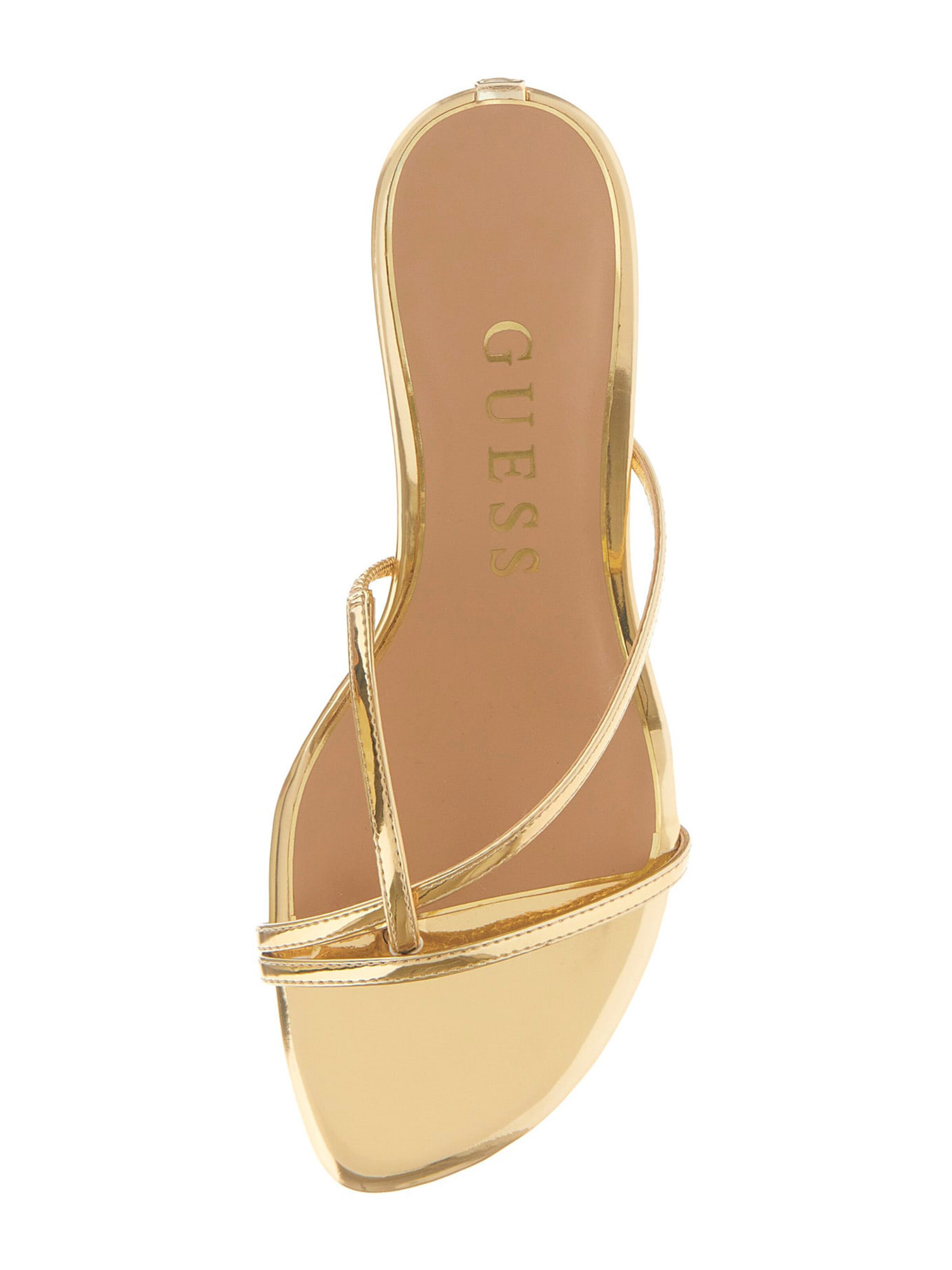 GUESS T-Bar Sandals 'GAZEY' in Gold
