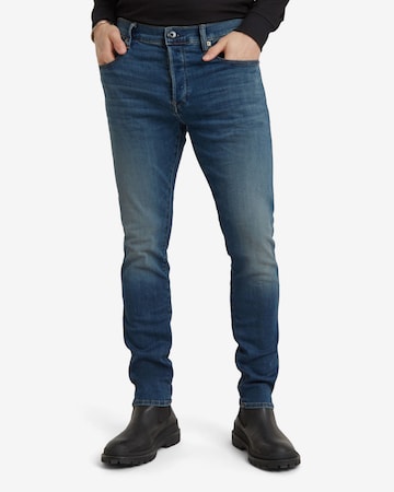 G-STAR Slimfit Jeans '3301' in Blauw: voorkant