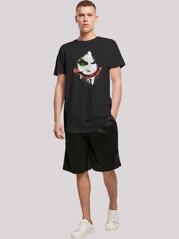F4NT4STIC T-Shirt 'DC Comics Batman Arkham City Joker Face' in Schwarz