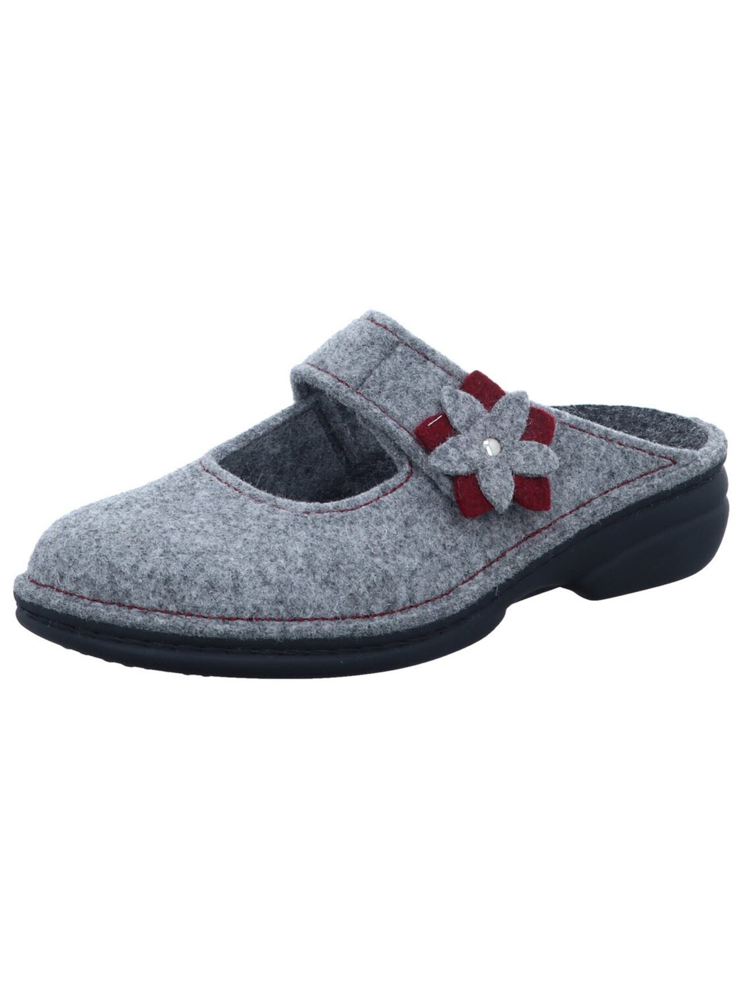 Finn Comfort Innesko 'Hausschuh Damen 06560 901198 Filz in grau' i grå: framsida