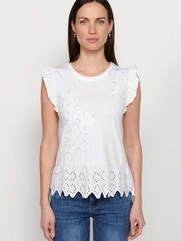 KOROSHI - Blusa en blanco: frente