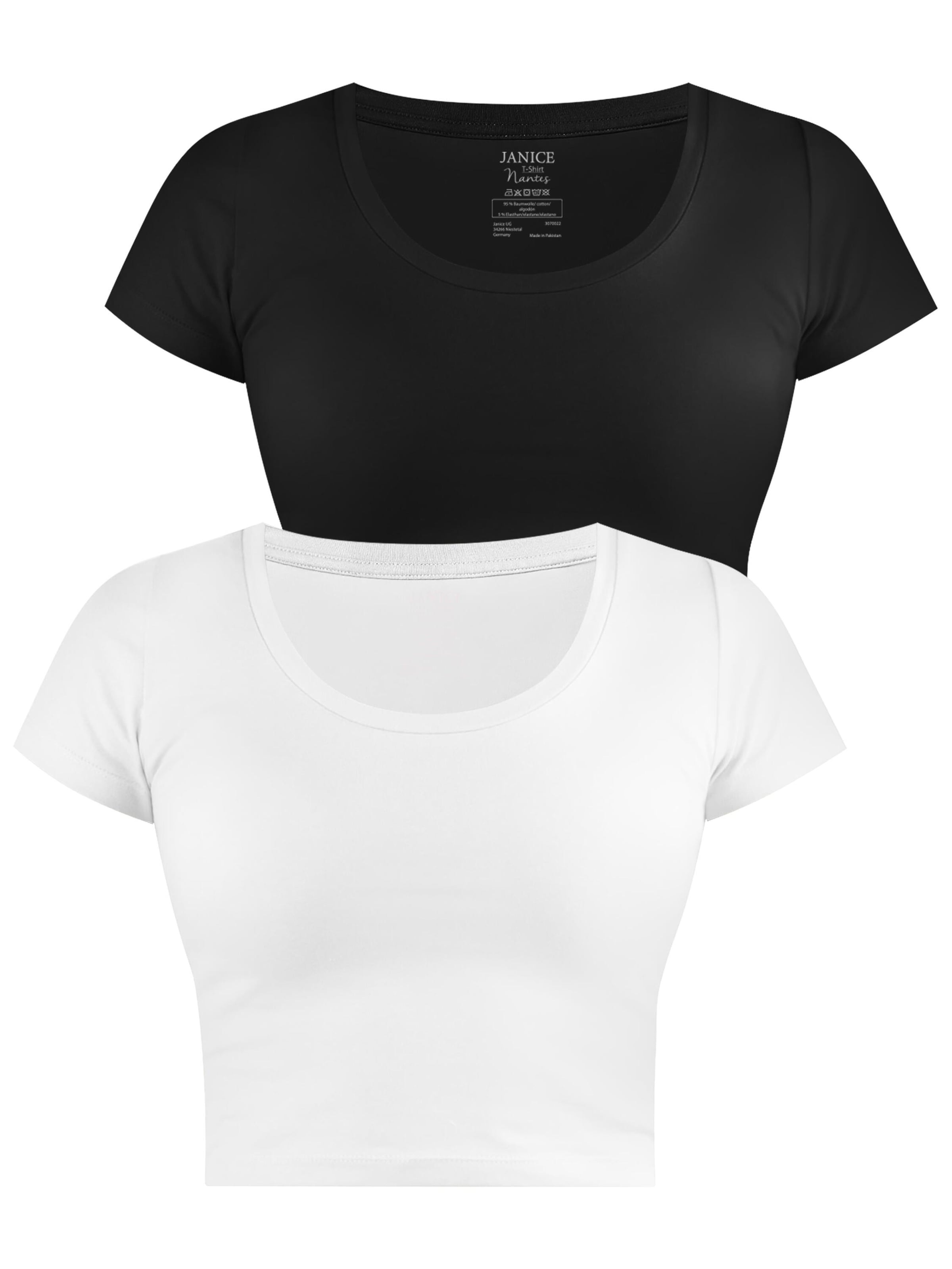 Janice - Camiseta 'Nantes' en negro: frente