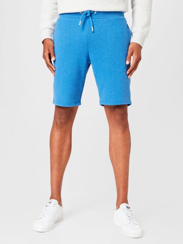 Superdry Regular Broek in Blauw: voorkant