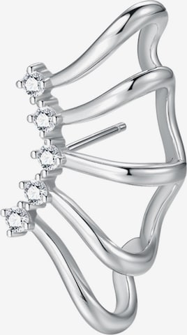 Hey Happiness - Pendientes 'Wrap Wing' en plata: frente