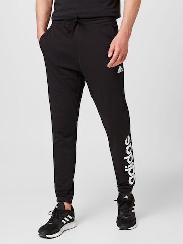 ADIDAS SPORTSWEAR Slim fit Workout Pants 'Essentials' in Black: front