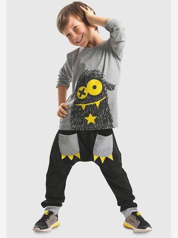 Set 'XO Monster' di Denokids in grigio: frontale
