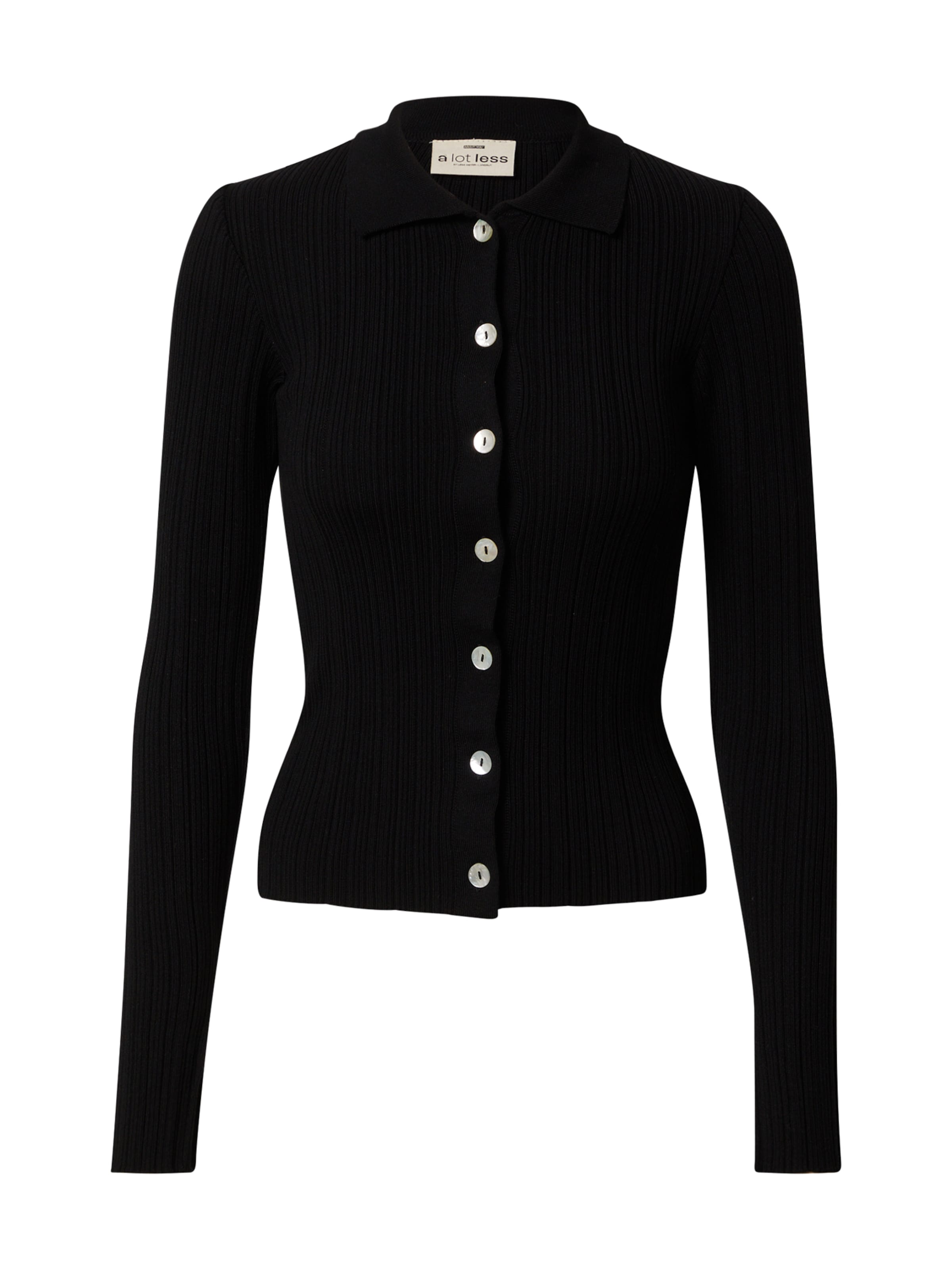 melns A LOT LESS Adīta jaka 'Ruby': no priekšpuses