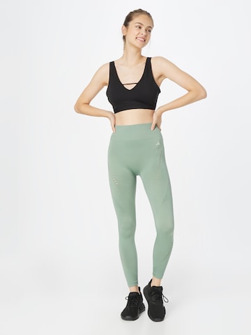 ADIDAS PERFORMANCE Skinny Sportbyxa 'Seamless' i grön