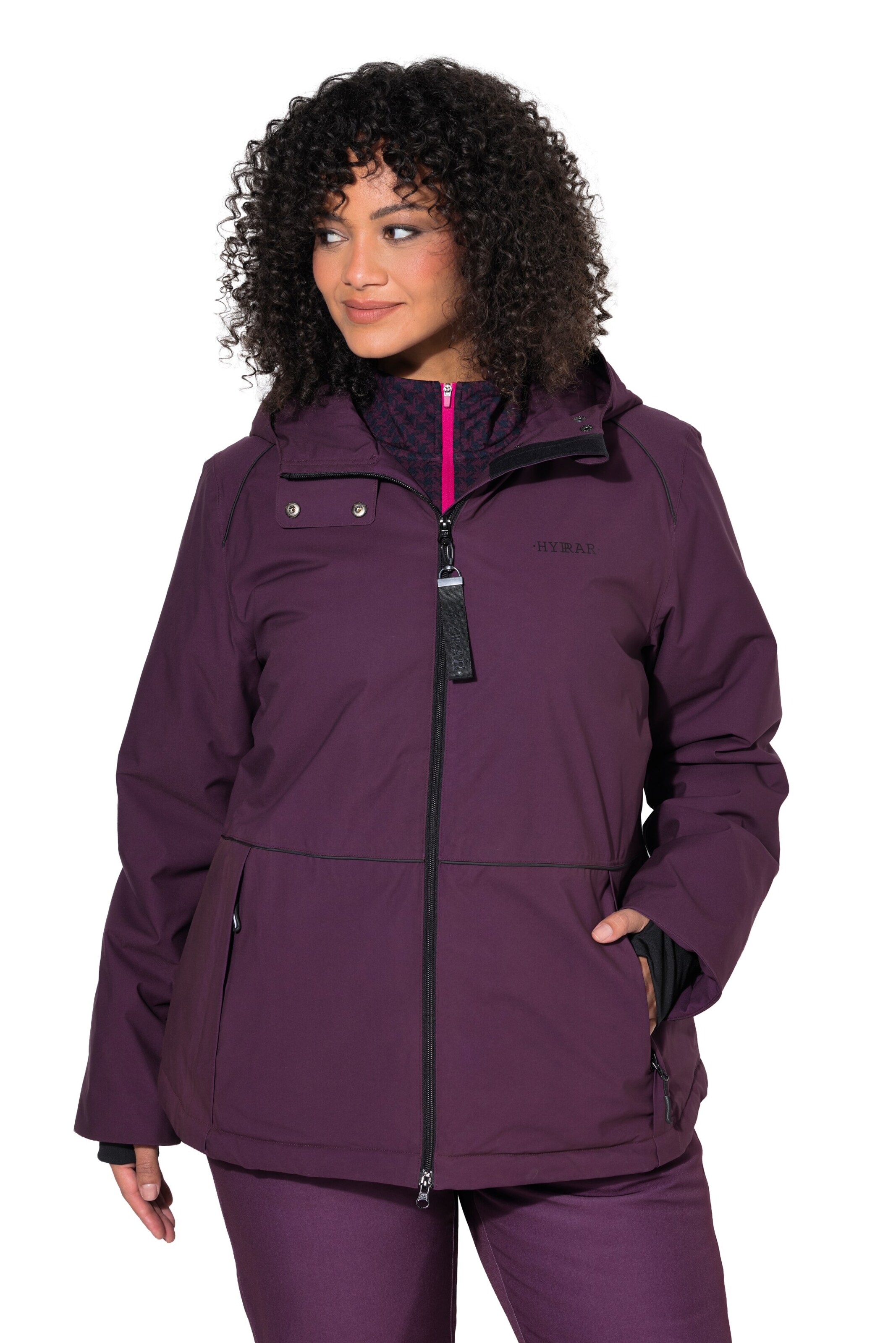 Ulla Popken Funktionsjacke in Lila: Vorderseite