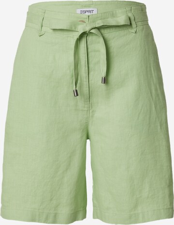 ESPRIT Loose fit Chino Pants in Green: front